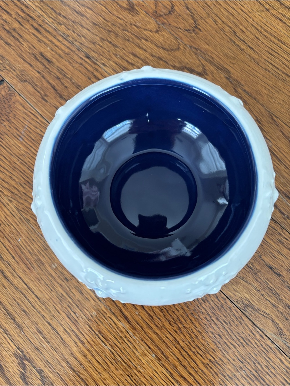 Threshold Navy and White Ceramic Serving Bowl - 4” diameter